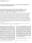 Cover page: Genome-Transcriptome-Functional Connectivity-Cognition Link Differentiates Schizophrenia From Bipolar Disorder.