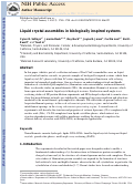 Cover page: Liquid crystal assemblies in biologically inspired systems