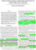 Cover page: Violation of epistemic expectations: Children monitor what others know and recognize unexpected sources of knowledge