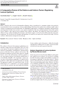 Cover page: A Comparative Review of the Extrinsic and Intrinsic Factors Regulating Lactose Synthesis