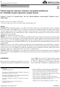 Cover page: Patient-reported outcomes measures and patient preferences for minimally invasive glaucoma surgical devices