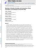 Cover page: Narratives of Gender, Sexuality, and Community in Three Generations of Genderqueer Sexual Minorities.