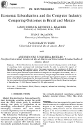 Cover page: Economic Liberalization and the Computer Industry: Comparing Outcomes in Brazil and Mexico