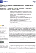 Cover page: Germline Aberrations in Pancreatic Cancer: Implications for Clinical Care