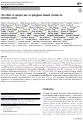 Cover page: The effect of sample size on polygenic hazard models for prostate cancer