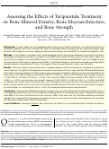 Cover page: Assessing the Effects of Teriparatide Treatment on Bone Mineral Density, Bone Microarchitecture, and Bone Strength