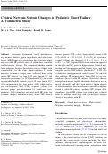 Cover page: Central Nervous System Changes in Pediatric Heart Failure: A Volumetric Study