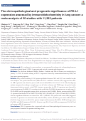 Cover page: The clinicopathological and prognostic significance of PD-L1 expression assessed by immunohistochemistry in lung cancer: a meta-analysis of 50 studies with 11,383 patients