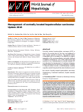 Cover page: Management of centrally located hepatocellular carcinoma: Update 2016