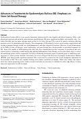 Cover page: Advances in Treatments for Epidermolysis Bullosa (EB): Emphasis on Stem Cell-Based Therapy