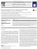 Cover page: Proton density water fraction as a biomarker of bone marrow cellularity: Validation in ex vivo spine specimens