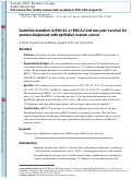 Cover page: Germline Mutation in BRCA1 or BRCA2 and Ten-Year Survival for Women Diagnosed with Epithelial Ovarian Cancer