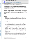 Cover page: Longitudinal association between internalized HIV stigma and antiretroviral therapy adherence for women living with HIV