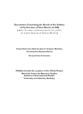 Cover page: Documents Concerning the Revolt of the Indians of the Province of New Mexico in 1680