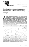 Cover page: Interdisciplinary Contact Assignments to Enhance Cross-Cultural Understanding