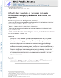 Cover page: Difficult Biliary Cannulation in Endoscopic Retrograde Cholangiopancreatography: Definitions, Risk Factors, and Implications.