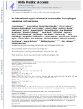 Cover page: An international report on bacterial communities in esophageal squamous cell carcinoma