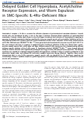 Cover page: Delayed Goblet Cell Hyperplasia, Acetylcholine Receptor Expression, and Worm Expulsion in SMC-Specific IL-4Rα–Deficient Mice