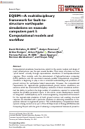 Cover page: EQSIM—A multidisciplinary framework for fault-to-structure earthquake simulations on exascale computers part I: Computational models and workflow