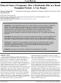 Cover page: Delayed Onset of Symptoms After a Rattlesnake Bite in a Renal Transplant Patient: A Case Report