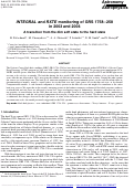 Cover page: INTEGRAL and RXTE monitoring of GRS 1758-258 in 2003 and 2004 - A transition from the dim soft state to the hard state