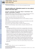 Cover page: Capacity building and collaborative research on cross-national studies in the Asian region.