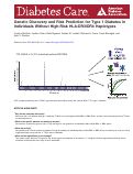 Cover page of Genetic Discovery and Risk Prediction for Type 1 Diabetes in Individuals Without High-Risk HLA-DR3/DR4 Haplotypes.