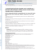 Cover page: “I actually finally feel like the cigarettes aren’t controlling me.” – Interviews with participants smoking very low nicotine content cigarettes during a residential study