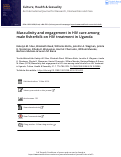 Cover page: Masculinity and engagement in HIV care among male fisherfolk on HIV treatment in Uganda