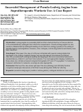 Cover page: Successful Management of Pseudo-Ludwig Angina from&nbsp;Supratherapeutic Warfarin Use: A Case Report