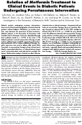 Cover page: Relation of metformin treatment to clinical events in diabetic patients undergoing percutaneous intervention