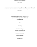 Cover page: Institutional Pressures for Convergence and Divergence of Corporate Social Responsibility: Collaborative and Adversarial Networks of NGO-Governmental Organization-Corporations in South Korea