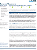 Cover page: Four Theories of the Madden‐Julian Oscillation