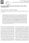 Cover page: Sexual pigmentation and parental risk‐taking in yellow warblers Setophaga petechia