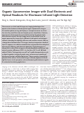 Cover page: Organic Upconversion Imager with Dual Electronic and Optical Readouts for Shortwave Infrared Light Detection