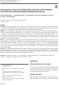 Cover page: Interpregnancy Interval and Child Health Outcomes in India: Evidence from Three Recent Rounds of National Family Health Survey