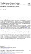 Cover page: The influence of image salience on the artistic renditions of cave lions in the early Upper Paleolithic