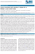 Cover page: Factors associated with retention in Option B+ in Malawi: a case control study