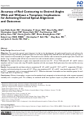 Cover page: Accuracy of Rod Contouring to Desired Angles With and Without a Template: Implications for Achieving Desired Spinal Alignment and Outcomes