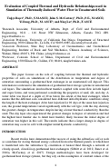 Cover page: Evaluation of Coupled Thermal and Hydraulic Relationships Used in Simulation of Thermally-Induced Water Flow in Unsaturated Soils