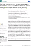 Cover page: Gait Event Detection and Travel Distance Using Waist-Worn Accelerometers across a Range of Speeds: Automated Approach.