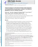 Cover page: Temporal changes in associations between high temperature and hospitalizations by greenspace: Analysis in the Medicare population in 40 U.S. northeast counties