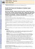 Cover page: Genetic Risk Factors for Thrombosis in Systemic Lupus Erythematosus