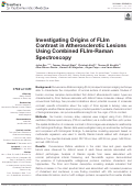 Cover page: Investigating Origins of FLIm Contrast in Atherosclerotic Lesions Using Combined FLIm-Raman Spectroscopy