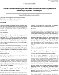 Cover page: Catheter-Directed Thrombolysis in a Case of Submassive Pulmonary Embolism Refractory to Systemic Thrombolysis