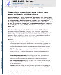 Cover page: Association Between Thoracic Spinal Cord Gray Matter Atrophy and Disability in Multiple Sclerosis