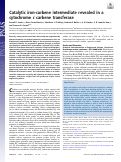 Cover page: Catalytic iron-carbene intermediate revealed in a cytochrome c carbene transferase