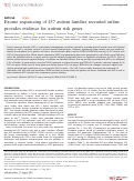 Cover page: Exome sequencing of 457 autism families recruited online provides evidence for autism risk genes