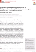 Cover page: cis-Acting Determinant Limiting Expression of Sphingomyelinase Gene sph2 in Leptospira interrogans, Identified with a gfp Reporter Plasmid.