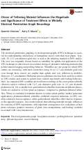 Cover page: Choice of Tethering Material Influences the Magnitude and Significance of Treatment Effects in Whitefly Electrical Penetration Graph Recordings